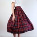 1950s Circle Skirt - 50s Plaid Skirt