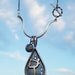 Yogi - Sterling silver yoga practitioner pendant.