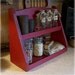 Primitive Step Back Spice Rack / Farmhouse Kitchen Storage / Original Design / Custom Colors