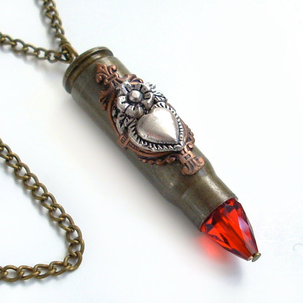 Bullet Necklace Ammo Jewelry Aim for the Heart