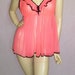 SALE 1960's Neon Pink Chiffon Babydoll Nightie Size S