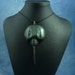 Mink Black Horseshoe Crab Necklace, Polymer Clay Sea Life Jewelry