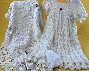 Blessed Christening Set Crochet Pattern PDF