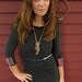Black and Gray Striped Woven Rainbow Vintage Trim and Wolf Applique Belted Long Sleeve Tunic Top Size Small by MountainGirlClothing