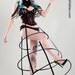 Gothic victorian steampunk cage hooped skirt