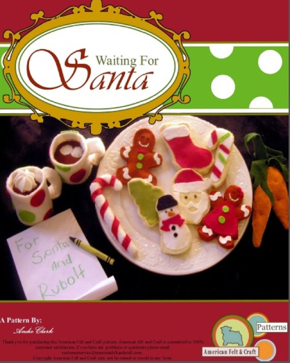 items similar to waiting for santa christmas cookie felt food pattern on etsy items similar to waiting for santa christmas cookie felt food pattern on etsy