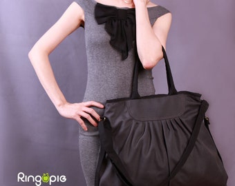 Sale 20%OFF-Ready To Ship-Vintage Pleated Tote/messenger bag/handbag/shoulder bag/school bag/laptop bag/diaper bag/casual bag/For Her-060