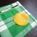 Kelly Green and Yellow Tennis Ball Zipper Pouch Coin Purse