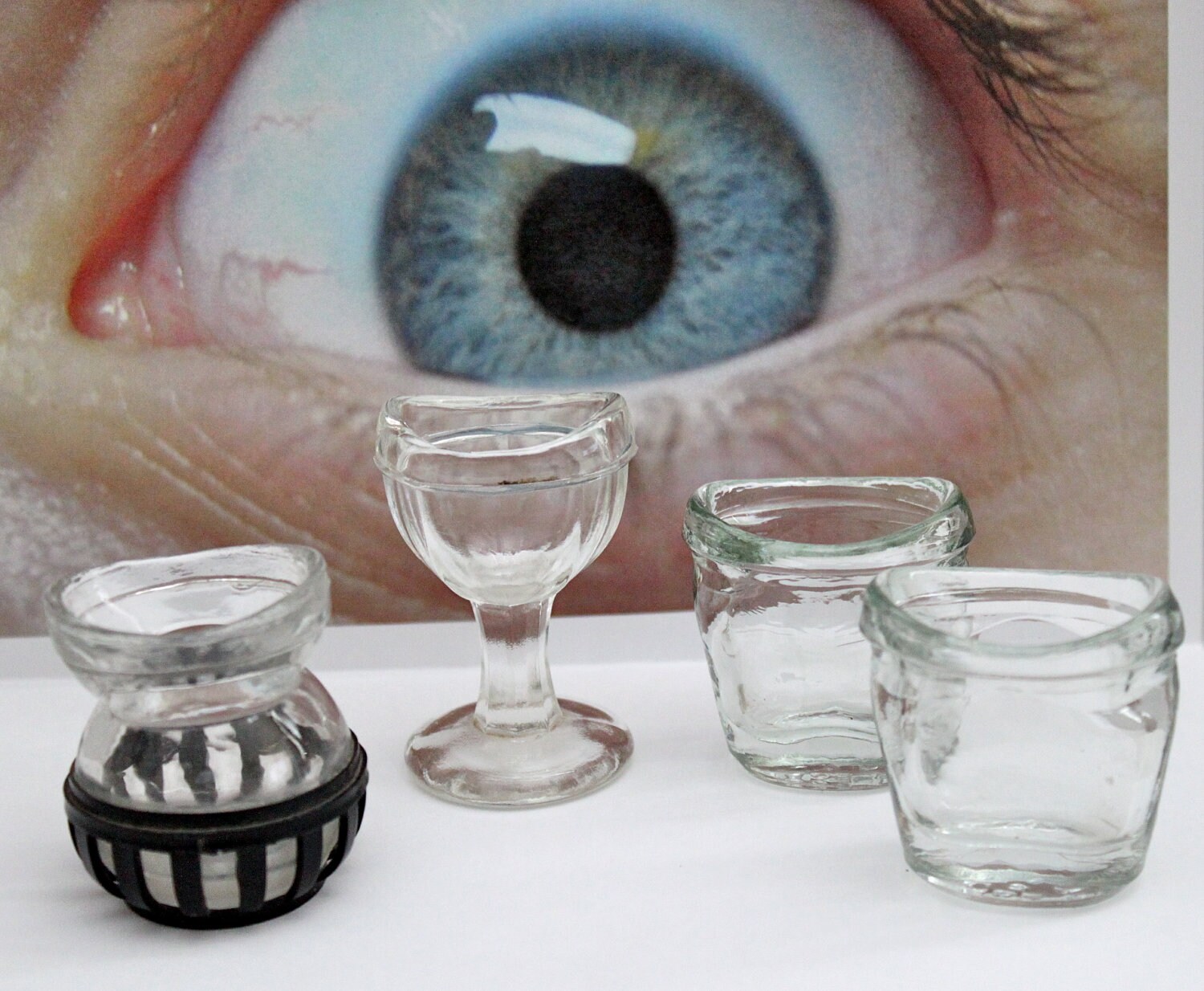 Vintage Lot Of Four Eye Wash Glass Cups