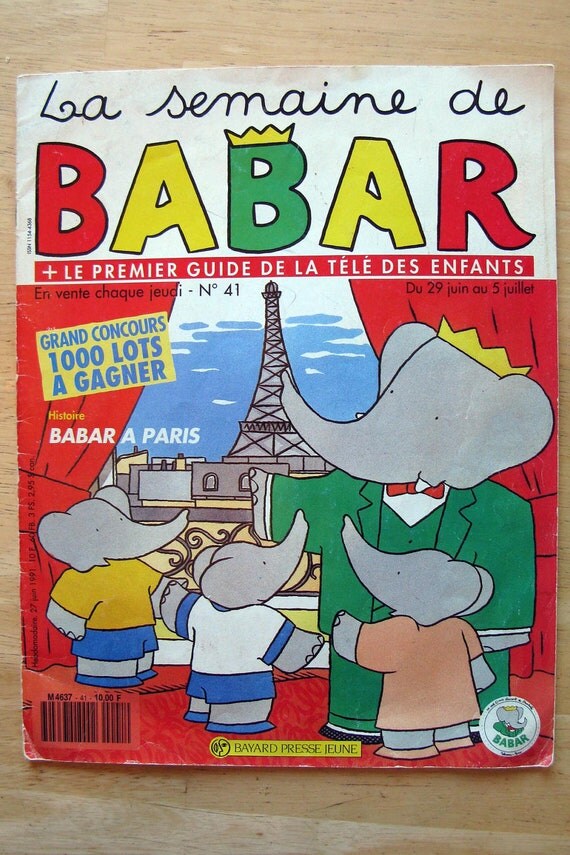 Babar children's book in French