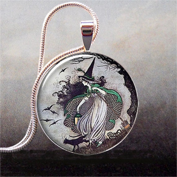 Fairytale Witch pendant witch necklace resin by thependantemporium