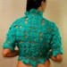 Turquoise Crochet Shrug, Bolero Jacket, Bridesmaid Bridal Shrug Lace Bolero, Wedding Shrug, Jungle Green Crochet Bolero Vest Cardigan S M L