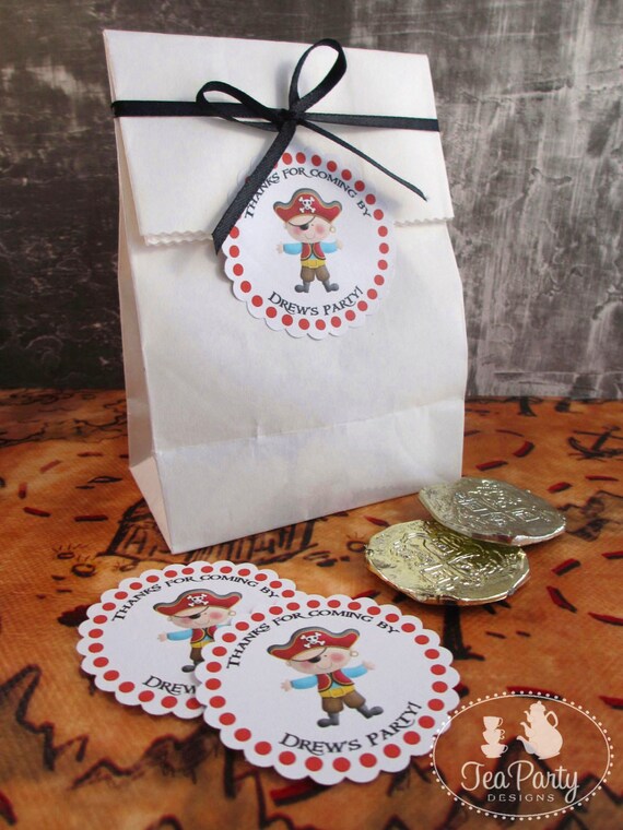 Pirate Boy Party Custom Party Favor Stickers - Ahoy Matey Collection from Tea Party Designs Il_570xn