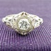 On Hold - Beautiful Vintage Antique Diamond Engagement Ring - Art Nouveau Art Deco, Bridal, Wedding