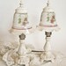 Small Table Lamps Glass Shades Cottage Chic Pair