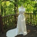 Reserved for Cristina-Vintage Wedding Dress Ivory Satin 1960's Wedding Gown with Detachable Train