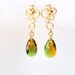 Gold Geometric Earrings, Green Honey, Statement Earrings, Geometric Jewelry, Long Earrings, Glamorous, Autumn Jewelry
