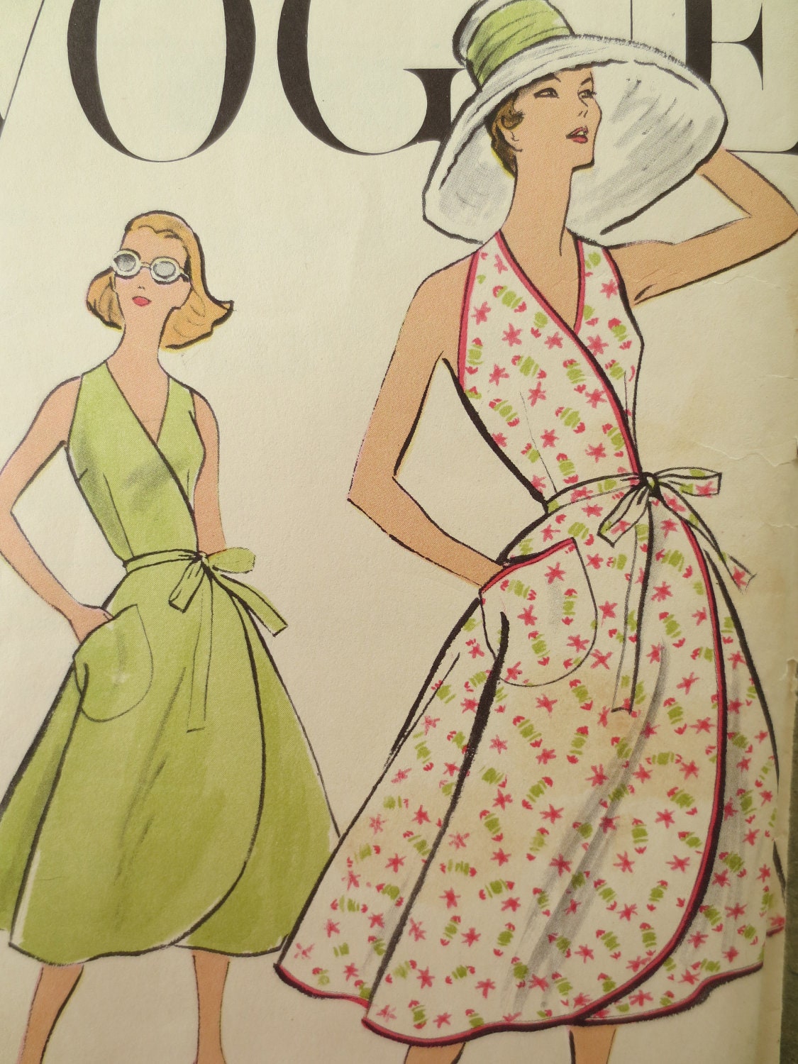 pattern vogue dress Vogue Vintage by Sewing Wrap 9197 Pattern Dress sewbettyanddot