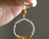 NEPAL Disaster Relief Item - Circadian Agate Wire Wrapped Talisman Pendant - No Coupon Codes / Fall Chai Tea Autumn Colors