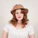 vintage 1970s hat / wool fedora / The Butterscotch