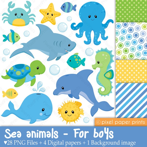 clipart pictures of sea animals - photo #45