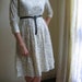 Blue roses long sleeved '80s does 50s' dress