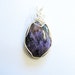Charoite Wire Wrapped Pendant in Sterling Silver