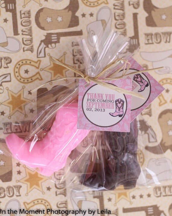 10 COWBOY SOAP FAVORS (with Tags & Ribbons) - Western Bridal Shower Favor, Wedding Soap Favor, Cowboy Birthday, Boot Soap, Cowgirl Il_570xn