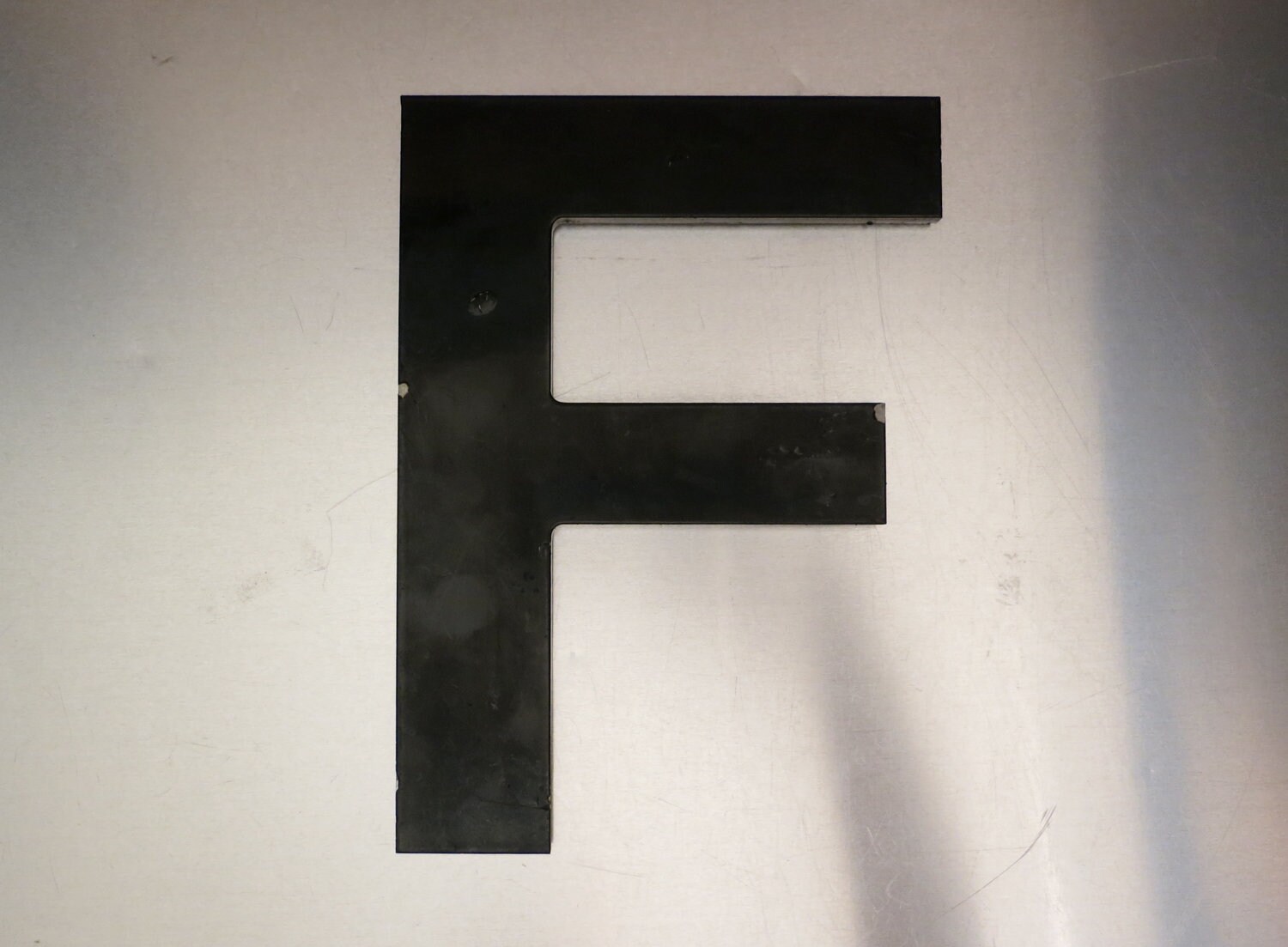 Vintage Letter 'F'. Metal Letters.