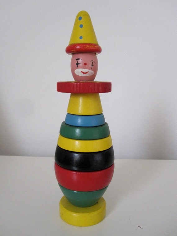 Brio Vintage Wooden Stacking Clown