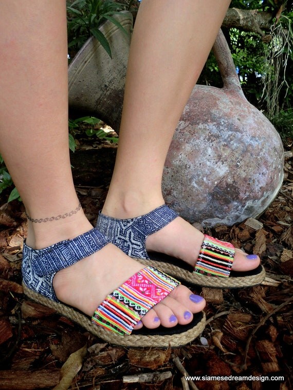 colorful flat sandals