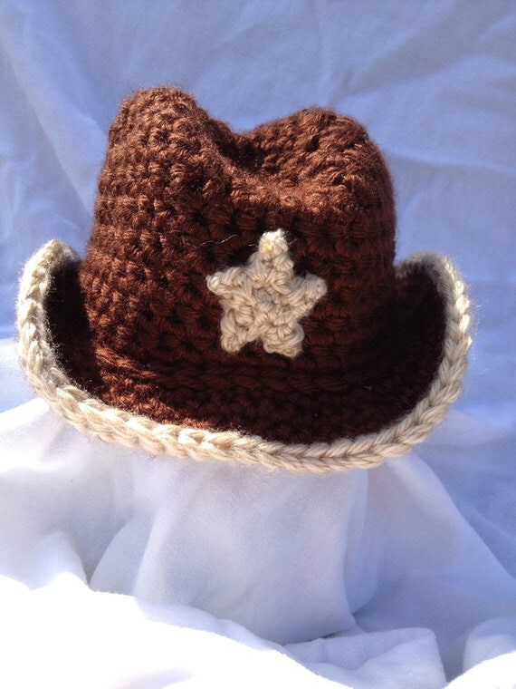 Items similar to Crochet Baby Boy Cowboy Hat on Etsy