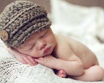 Baby Newsboy Hat, Newborn Newsboy Hat, Baby Boy Hat, Baby Boy Clothes, Baby Hat, Baby Boy Hat Crochet, Knit Hat Baby Boy, Newborn Photo Prop
