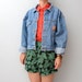 Vintage cropped blue denim California jacket