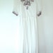Vintage 60s/70s Embroidered White Bohemian Dress