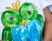 Hawaii Baby Shirt - Owl T Shirt  - Baby Hawaiian Shirt - Hawaiian Shirt - Hawaiian Baby  - Hawaii Baby Gift  - Hand Painted Shirt