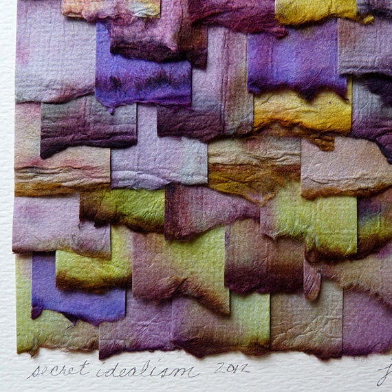 Abstract Watercolor Torn Paper Collage Original by JohnElice