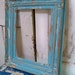 Large heavy wood frame beachy blue distressed shabby chic wall decor Anita Spero