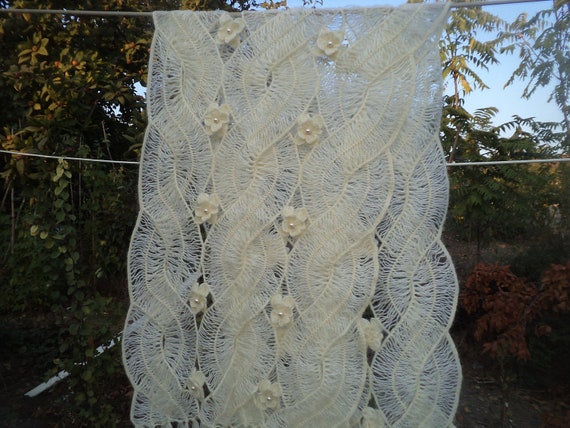 ������� �� ����� / Muhteşem ������ �� Tıftık Fildişi ��� Yapımı TIG Düğün SAL / Neckwarmer Wrap / ���� Firkete Dantel Dantel - ��� Sezonlar