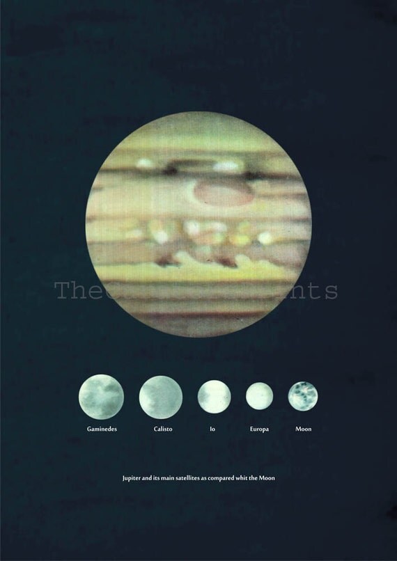 jupiter and satellites astronomy chart to by thecuratorsprints astronomy planet chart