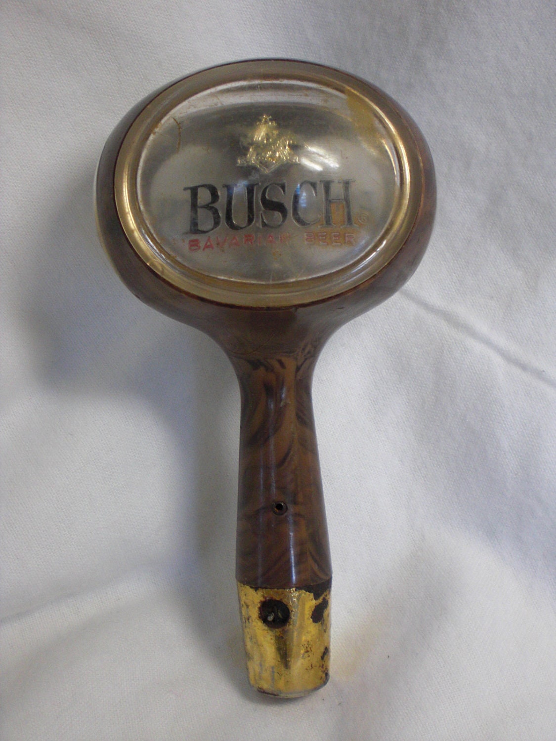 Vintage Busch Bavarian Beer Tap Handle celluloid plastic
