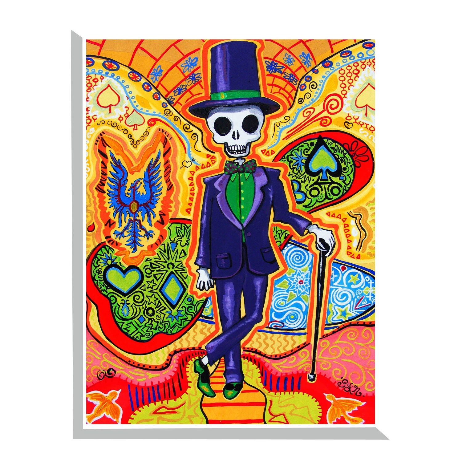  Trippy  Art  Gothic Home decor  Masonic Skeleton poster Day of