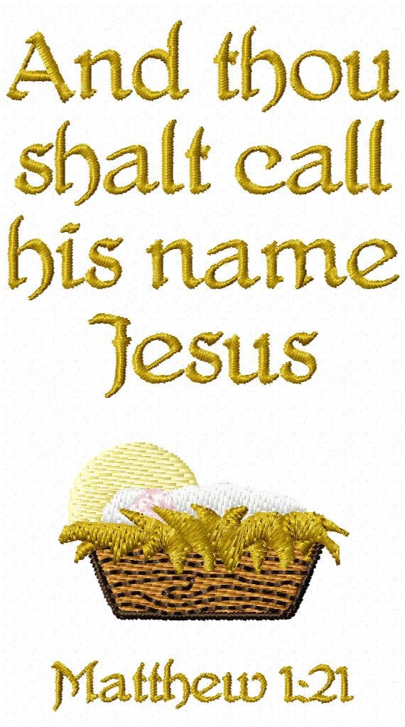 And thou shalt call his name Jesus Machine by gandgtreasures