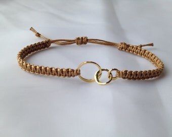 Bronze 3 Link Macramé Bracelet
