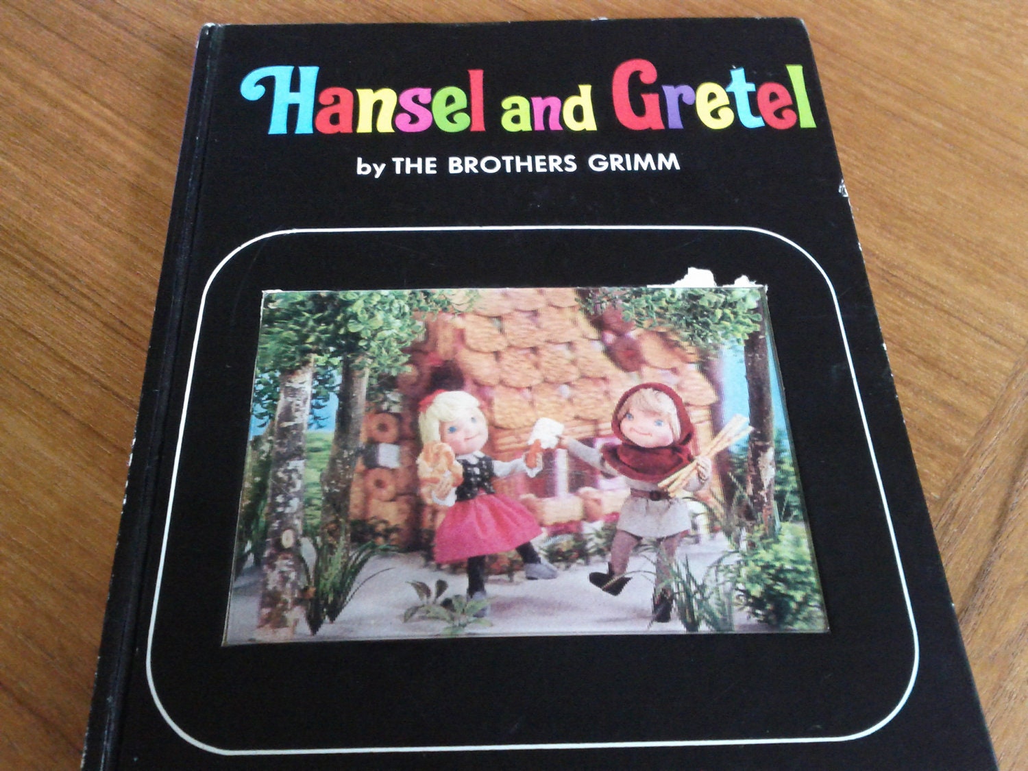 Vintage 1960s Hansel and Gretel Board Book 3D Hologram Cover