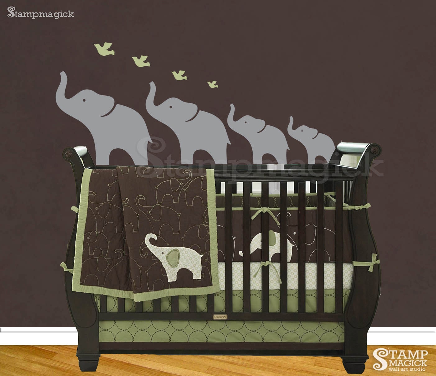 Nursery Wall Decal Elephant Vinyl Wall Decal Baby Boy