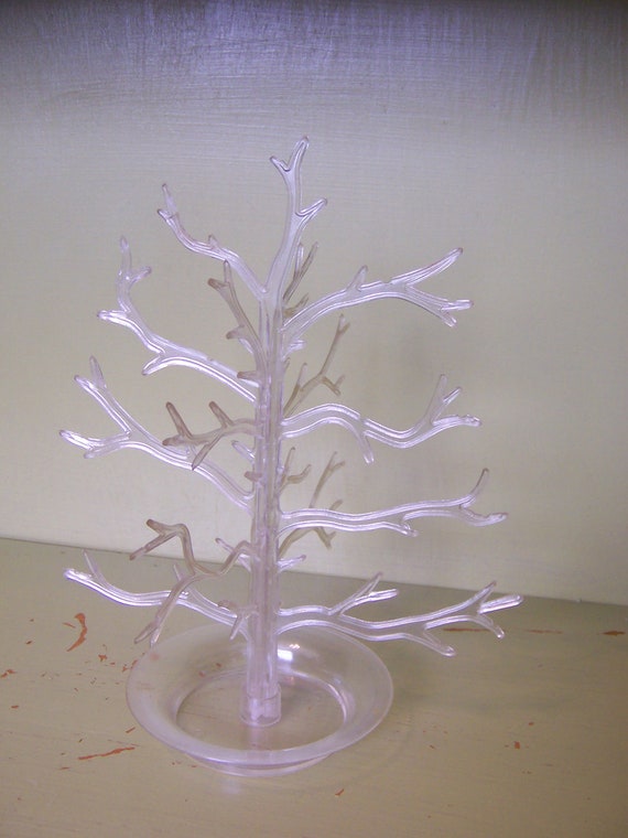 vintage clear plastic 3D Tidbit Tree party table top