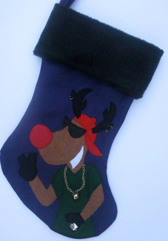hip hop rap reindeer christmas stocking hip hop rap reindeer christmas stocking