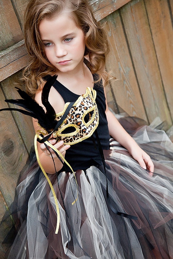 Cheetah Leopard Masquerade Tutu for Girls Teens Adults with