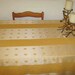 Vintage IKAT Tablecloth Gold Rayon Reversible Classic Style
